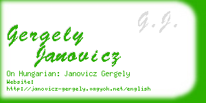 gergely janovicz business card